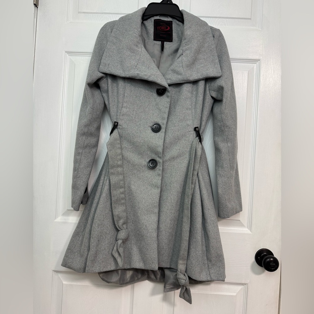 Yoki Gray Outerwear Collection Coat